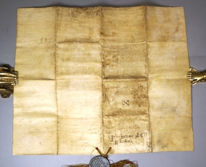 Los 1001 - Innocentius IV. Papa - Bulla indulgentiarum - Litterae Apostolicae sub plumbo. Päpstliche Ablassbulle. Lateinische Handschrift auf Pergament.  - 1 - thumb