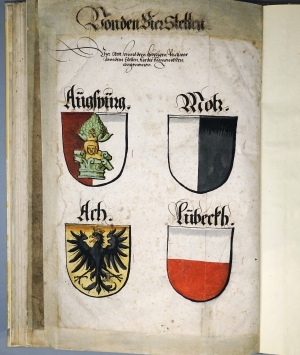 Los 1013 - Nürnberger Wappenbuch - Deutsche Handschrift auf Papier mit zahlreichen Wappenmalereien - 5 - thumb