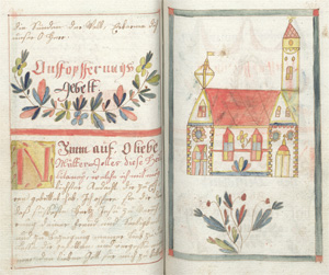 Lot 1024, Auction  128, Geistliches Gebeth Buch, Deutsche Handschrift auf Papier. Mit 12 ganzseitigen Miniaturen. 