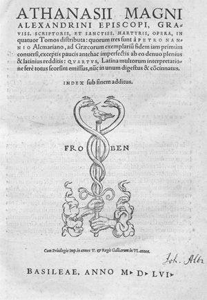Lot 1047, Auction  128, Athanasius Alexandrinus, Operain, quatuor tomos distributa