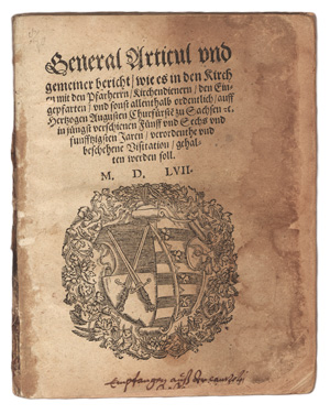 Lot 1049, Auction  128, August, Kurfürst von Sachsen, General Articul und gemeiner bericht