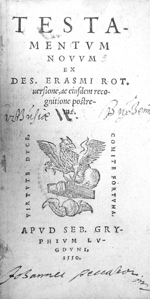 Lot 1055, Auction  128, Biblia latina, Testamentum novum ex Des. Erasmi Rot. versione