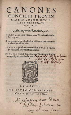 Lot 1064, Auction  128, Canones concilii provincialis Coloniensis,  anno celebrati M.D.XXXVI