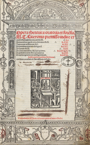 Lot 1070, Auction  128, Cicero, Marcus Tullius, Opera rhetorica: oratoria et forensia premisso indice