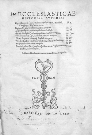 Lot 1085, Auction  128, Eusebius Caesariensis, Ecclesiasticae historiae autores