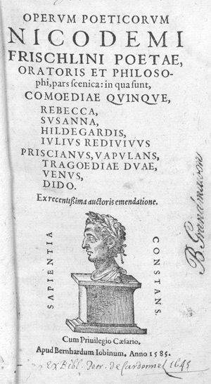 Lot 1087, Auction  128, Frischlin, Nicodemus, Operum poeticorum