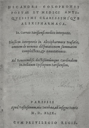 Lot 1089, Auction  128, Gorris, Jean de,  Poetae et medici antiquissimi clarissimique alexipharmaca