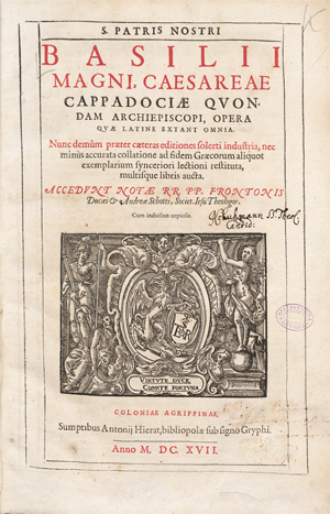 Lot 1168, Auction  128, Basilius von Caesarea, Opera quae Latine extant omnia