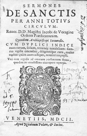 Lot 1180, Auction  128, Jacobus de Voragine, Sermones quadragesimales 