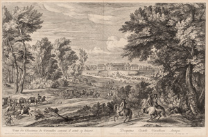 Lot 1197, Auction  128, Baudouins, F., (Gesamtansicht von Versailles). "Veue du Chateau de Versailles comme il estoit cy deuant.". Kupferstich. 