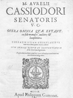 Lot 2019, Auction  128, Cassiodorus, Flavius Magnus Aurelius, Opera omnia quae extant