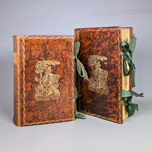 Lot 2025, Auction  128, Einbände, Marmorierte Kalbslederbände