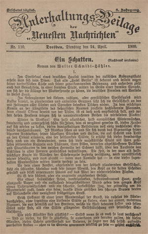 Lot 2133, Auction  128, Schmidt-Häßler, Walter, Ein Schatten