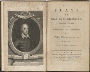 Lot 2138, Auction  128, Shakespeare, William, The plays (Edition von Samual Johnson)