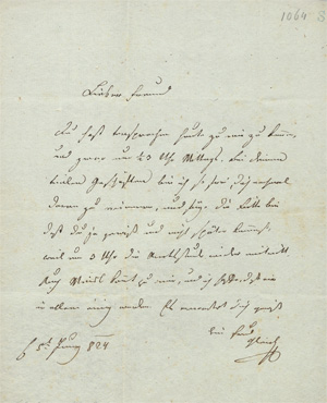 Los 2340 - Gleich, Joseph Alois - Brief an einen Freund. 1824 - 0 - thumb