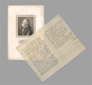 Los 2342 - Goeckingk, Leopold von - Brief an Elisa von der Recke. 1827 - 0 - thumb