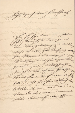Los 2344 - Biedermann, Woldemar Frhr von - Brief aus Dresden an den Grafen Victor von Wimpffen. 1885 - 0 - thumb