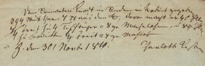 Los 2348 - Kestner, Charlotte - Signierter Auftrag für einen Leinweber. 1810 - 0 - thumb