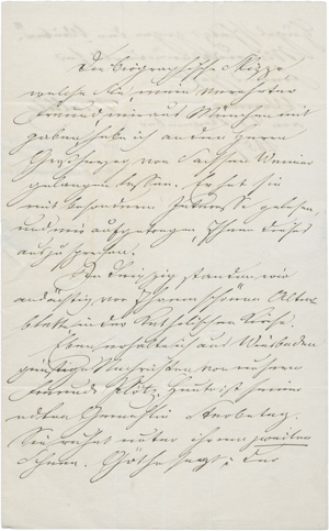 Los 2349 - Maltitz, Apollonius August Frhr von - Brief an den Maler Vogel von Vogelstein. 1857 + Beilagen - 0 - thumb