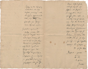 Los 2353a - Grabbe, Christian Dietrich - Signiertes Protokoll einer Vernehmung. 1828 - 0 - thumb