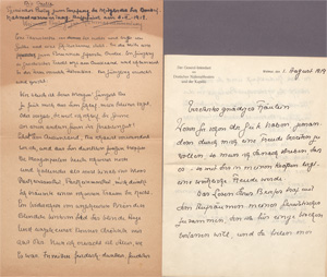 Los 2357 - Hardt, Ernst - Manuskript zur Eröffnung der Weimarer Nationalversammlung, mit Begleitbrief.1919 - 0 - thumb