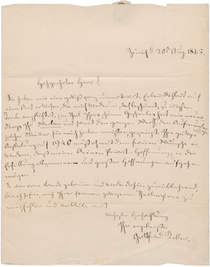 Los 2365 - Keller, Gottfried - Brief an Herrn Ott-Usteri. 1845 - 0 - thumb
