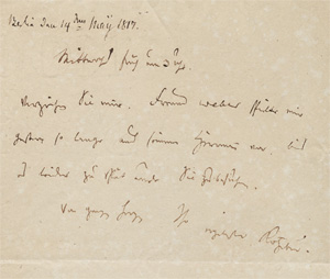 Los 2367 - Kotzebue, August von - Billet an einen Bekannten. Berlin 1817 - 0 - thumb
