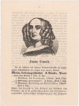 Los 2368 - Lewald-Stahr, Fanny - Brief an einen Freund. 1857 - 0 - thumb
