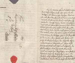 Los 2374 - Mahlmann, Siegfried August - Brief an den Schriftsteller Karl Friedrich Müchler in Berlin. 1807 - 0 - thumb