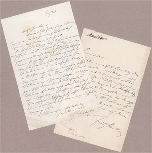 Los 2378 - Mauthner, Fritz - 2 Briefe, der erste an Leopold Rosner. 1873-1879 - 0 - thumb