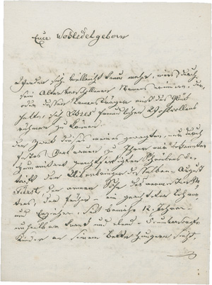 Los 2380 - Meisl, Carl - Empfehlungsschreiben für einen Schauspiel-Aspiranten. 1853 - 0 - thumb
