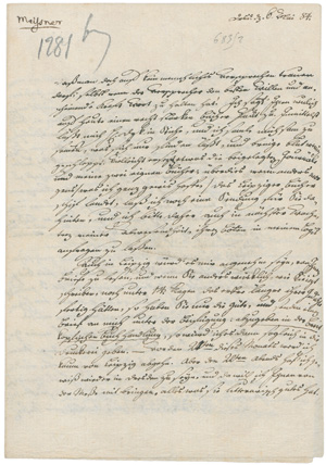Los 2382 - Meißner, August Gottlieb - Brief aus Dresden an einen Schriftsteller. 1784 - 0 - thumb