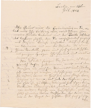 Los 2383 - Merkel, Garlieb - Brief aus Berlin an einen Freund in Weimar.1804 - 0 - thumb