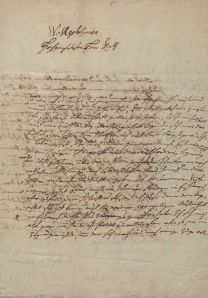 Los 2391 - Musäus, Johann Karl August - Brief an einen "Herrn Rath" über eine Dame in Eisenach. 1787 - 0 - thumb