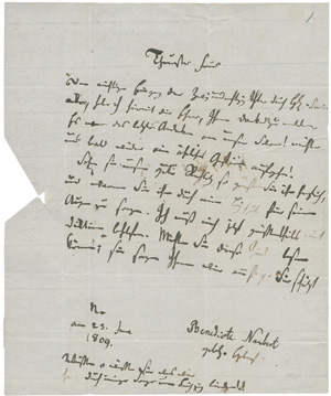 Los 2392 - Naubert, Benedicte - Brief an eine Dame. 1809 - 0 - thumb