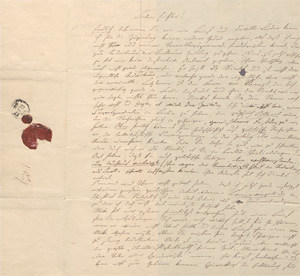 Los 2407 - Sallet, Friedrich von - Brief an Ludwig Eichler über die Breslauer Zeitung. 1839 - 0 - thumb