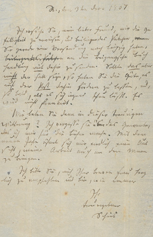 Los 2412 - Schink, Johann Friedrich - Brief an einen Freund. 1807 - 0 - thumb