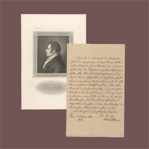 Los 2413 - Schlegel, August Wilhelm von - Brief an den Bildhauer Friedrich Tieck, mit Empfehlung für Giovanni Berchet. 1833 - 0 - thumb