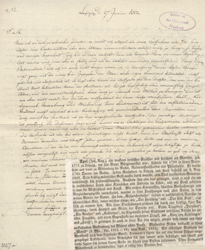 Los 2419 - Schriftsteller und Journalisten des 18. und 19. Jahrhunderts - 95 Autographen. 1808-1921 - 0 - thumb
