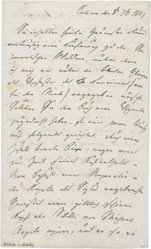 Los 2425 - Schütz, Wilhelm von - Brief an den Verleger Reimer wg seiner "Romantischen Wälder". 1807 - 0 - thumb