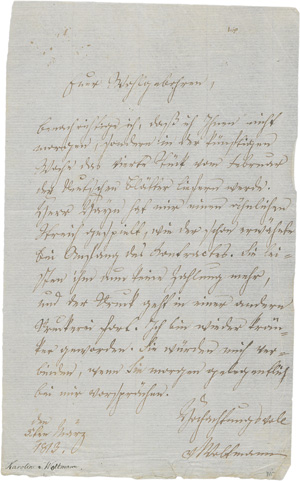 Los 2435 - Woltmann, Karoline von - Brief über Lieferung der "Deutschen Blätter". 1813 - 0 - thumb