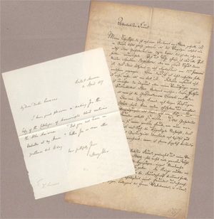 Los 2439 - Bibliographen und Bibliothekare - 10 Autographen. 1764-1884 - 0 - thumb