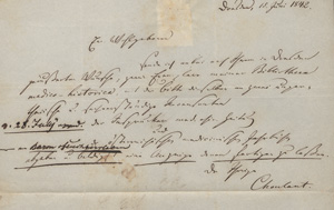 Los 2442 - Choulant, Ludwig - Brief an die Wiener Geroldsche Buchhandlung über seine Bibliographie. 1842 - 0 - thumb