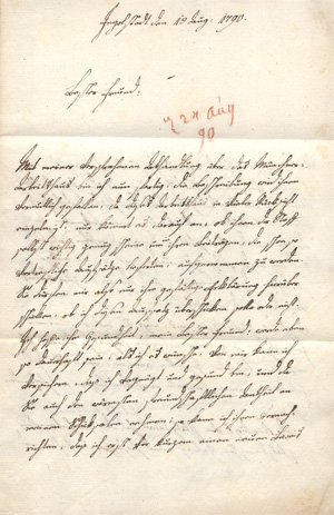 Los 2454 - Moshamm, Franz Xaver Ritter von - Brief an den Kameralisten Johann Beckmann in Göttingen. 1790 - 0 - thumb