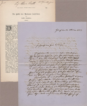 Los 2459 - Orelli, Aloys von - Brief an einen Kollegen. Zürich 1858 - 0 - thumb