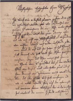 Los 2466 - Cosel, Anna Constantia Gräfin von - Brief an den Hofrat v. Wichmannshausen in Dresden. 1733 - 0 - thumb