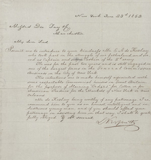 Los 2477 - Kossuth, Lajos - Brief aus New York nach Manchester. 1852 - 0 - thumb