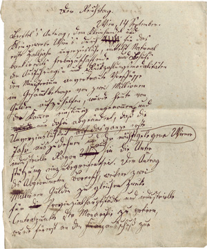 Los 2490 - Tausenau, Carl - Politisches Manuskript mit Unterschrift. Wohl 1848 - 0 - thumb