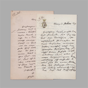 Lot 2613, Auction  128, Dingelstedt, Franz von, 8 Briefe an die Verleger Gebr. Paetel. 1877-1880
