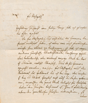 Lot 2616, Auction  128, Froriep, Ludwig Friedrich von, Brief aus Weimar an einen Juristen wegen dessen Honorar. 1823.